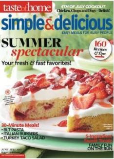 Simple & Delicious Magazine cover