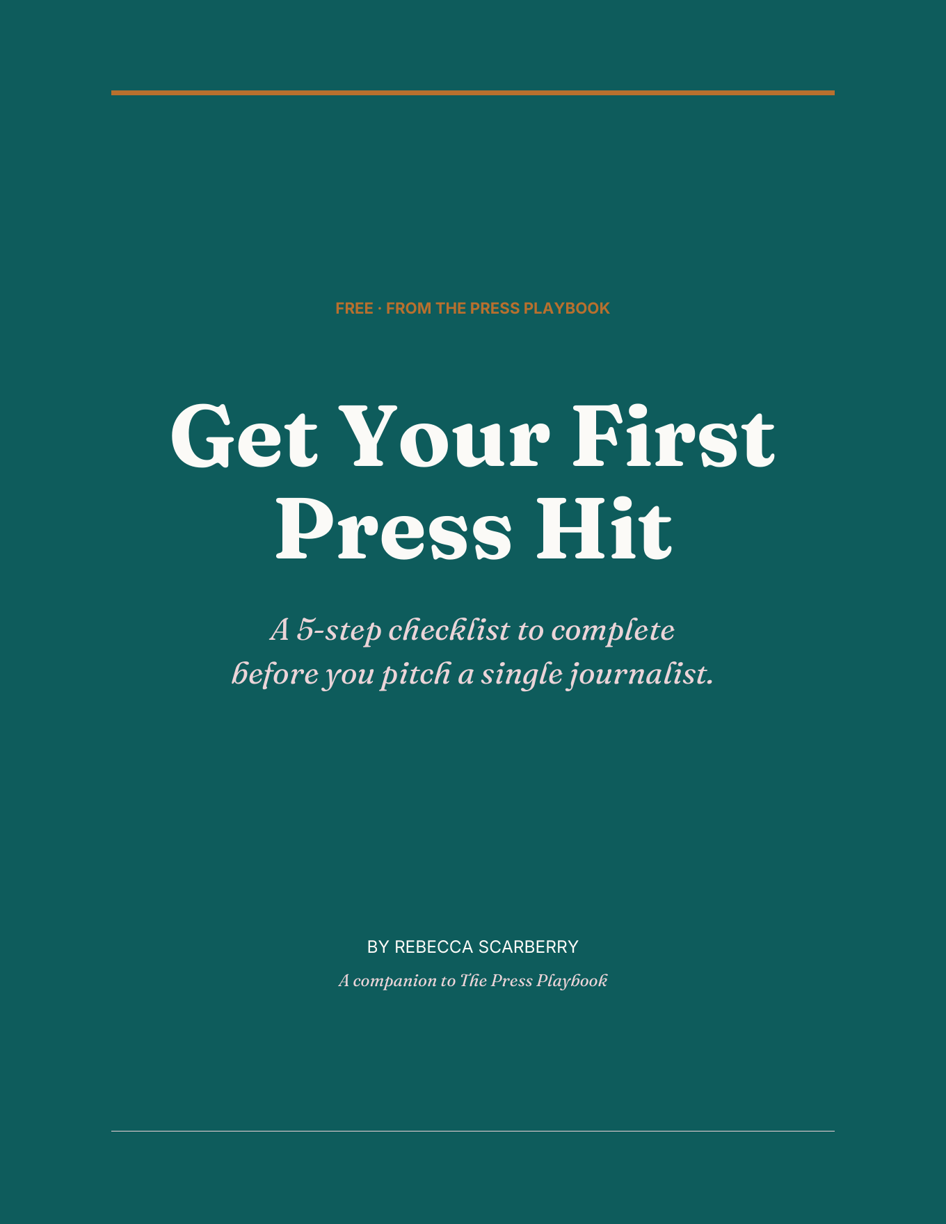 Get Your First Press Hit Checklist cover